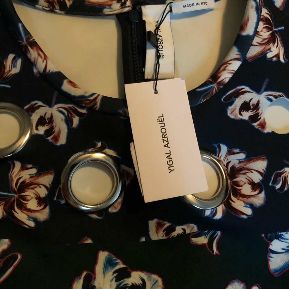 NEW NWT YIGAL AZROUEL Dress Floral Printed Scuba - Picture 13 of 14